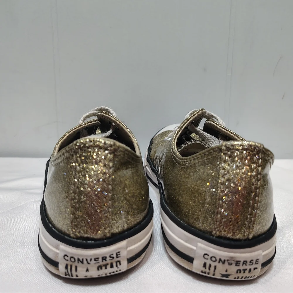 Converse Chuck Taylor All Star Glitter Low Top Sneakers‎ Gold Glitter Kids 3